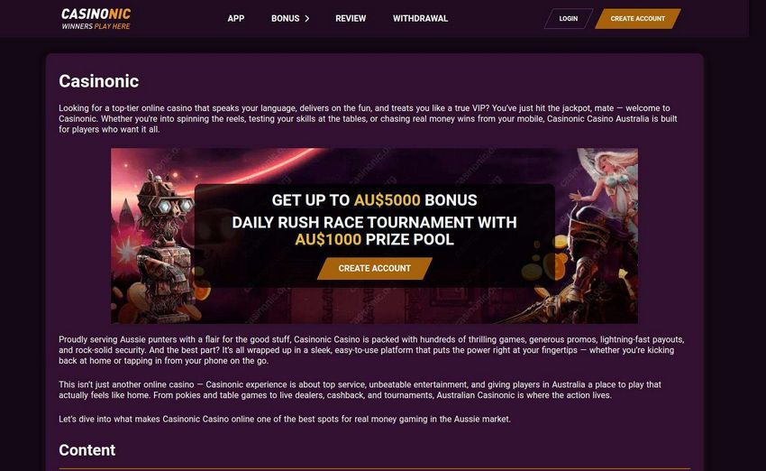Casinonic Review - Specialist & Gamer Rankings (2026 )